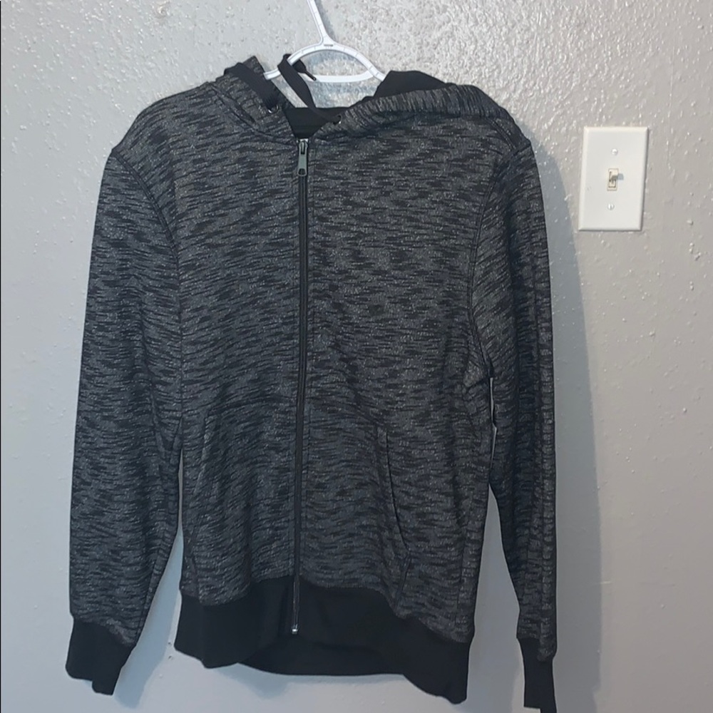 Amazon gray and black zip up hoodie